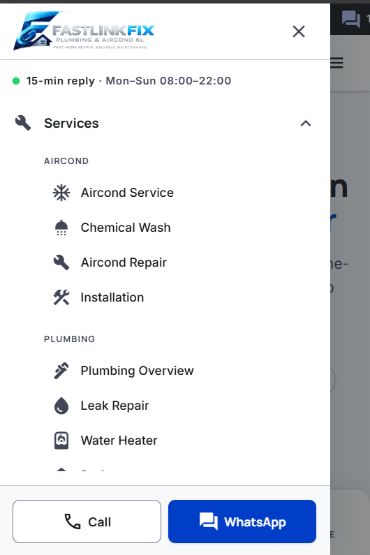 Fastlink Fix — mobile nav