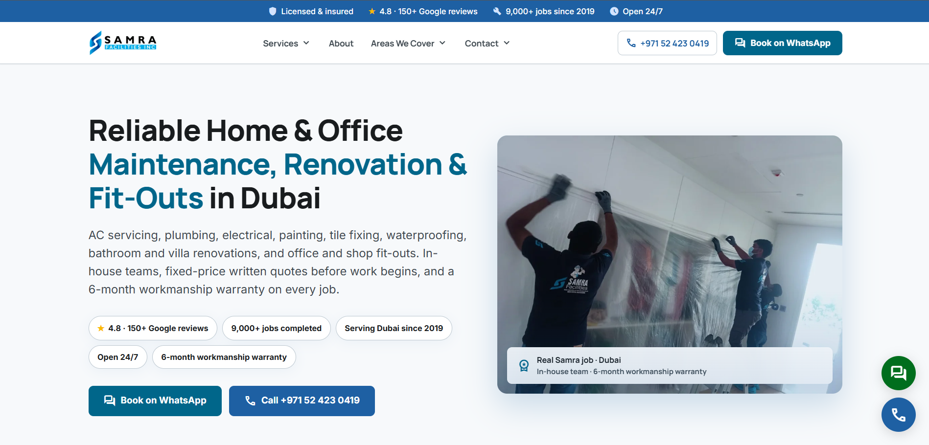 Samra Facilities — homepage