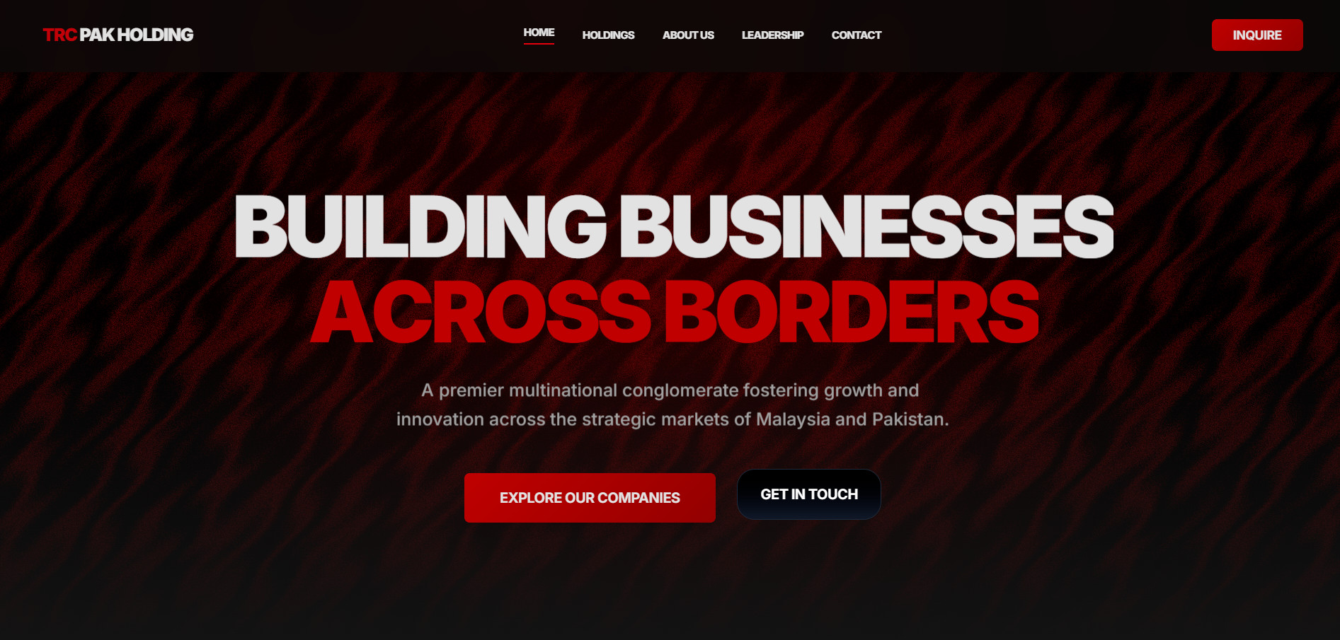 TRC Pak Holding — homepage